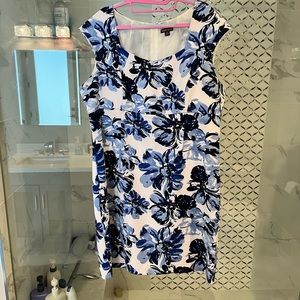 Blue Floral Work Dress